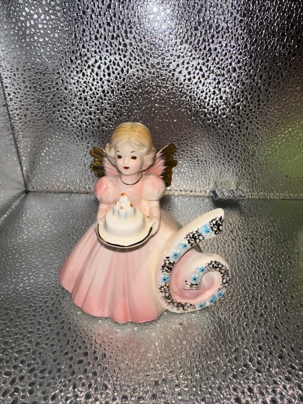Josef Originals Birthday Girl Angel Fairy Figurine Number 6